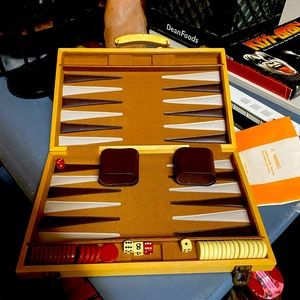 Backgammon has all the pieces never used perfect condition